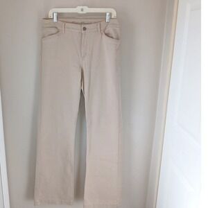 Eddie Bauer Trouser Pants Women 12 Tan Curvy Fit Khaki Stretch Tall